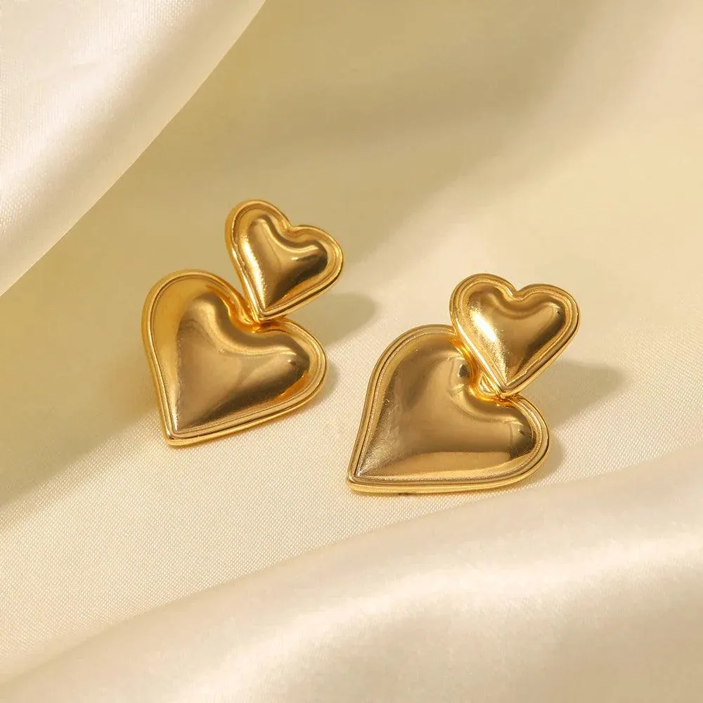 Passione – Double-heart design – Earrings