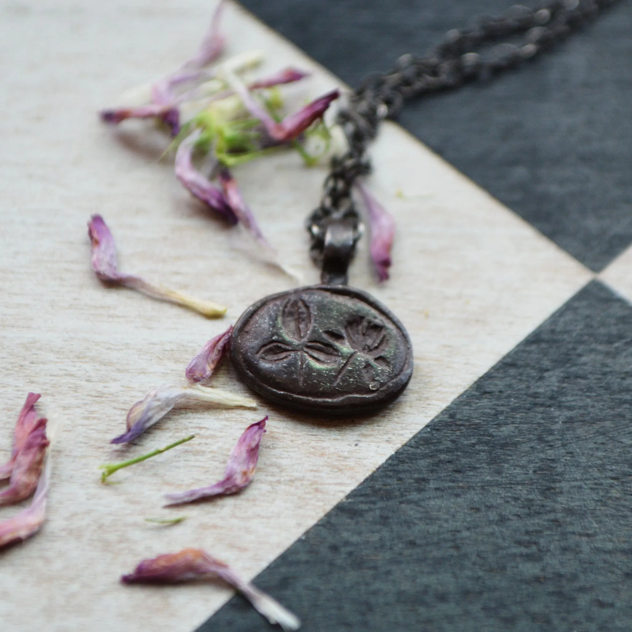 Red Clover Botanical Necklace