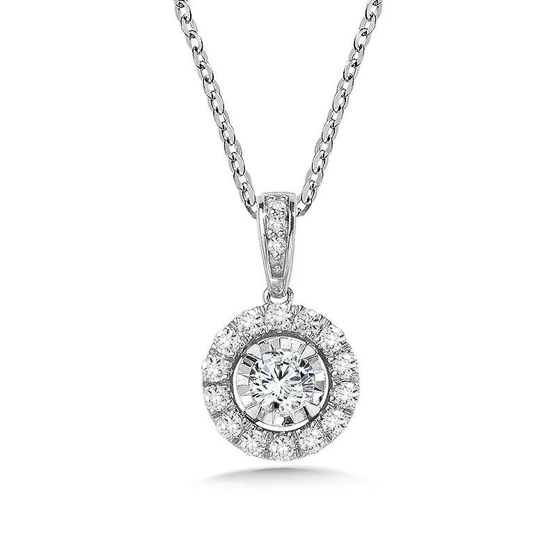 ROUND DIAMOND STAR, HEAVENLY HALO PENDANT