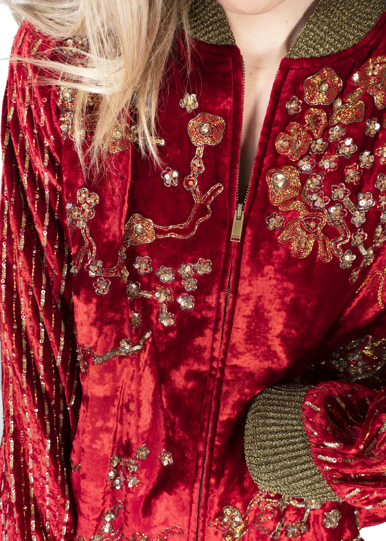 Saint Laurent 2019 Velvet Embroidered Evening Jacket