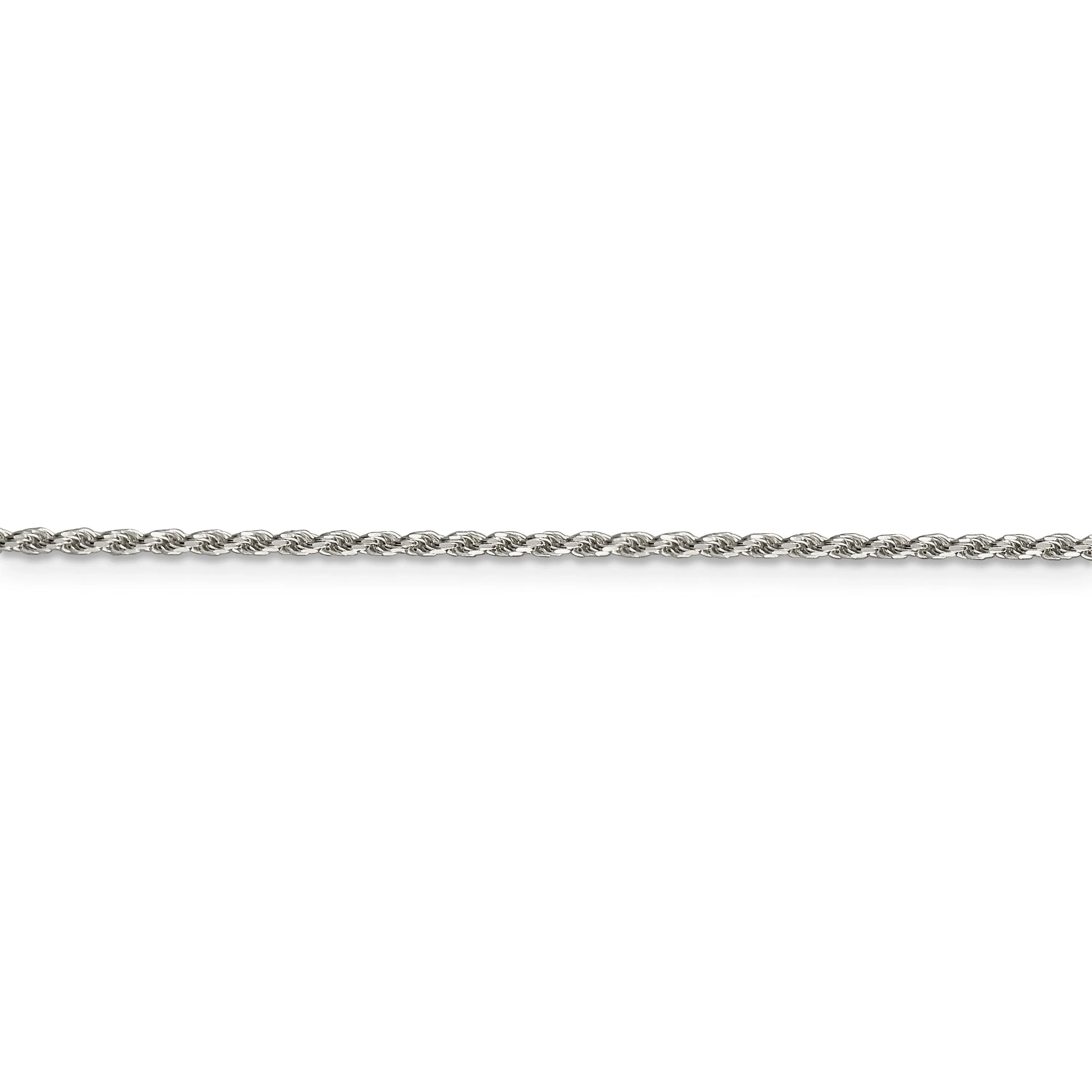 Silver Polished D.C 1.70-mm Solid Rope Chain