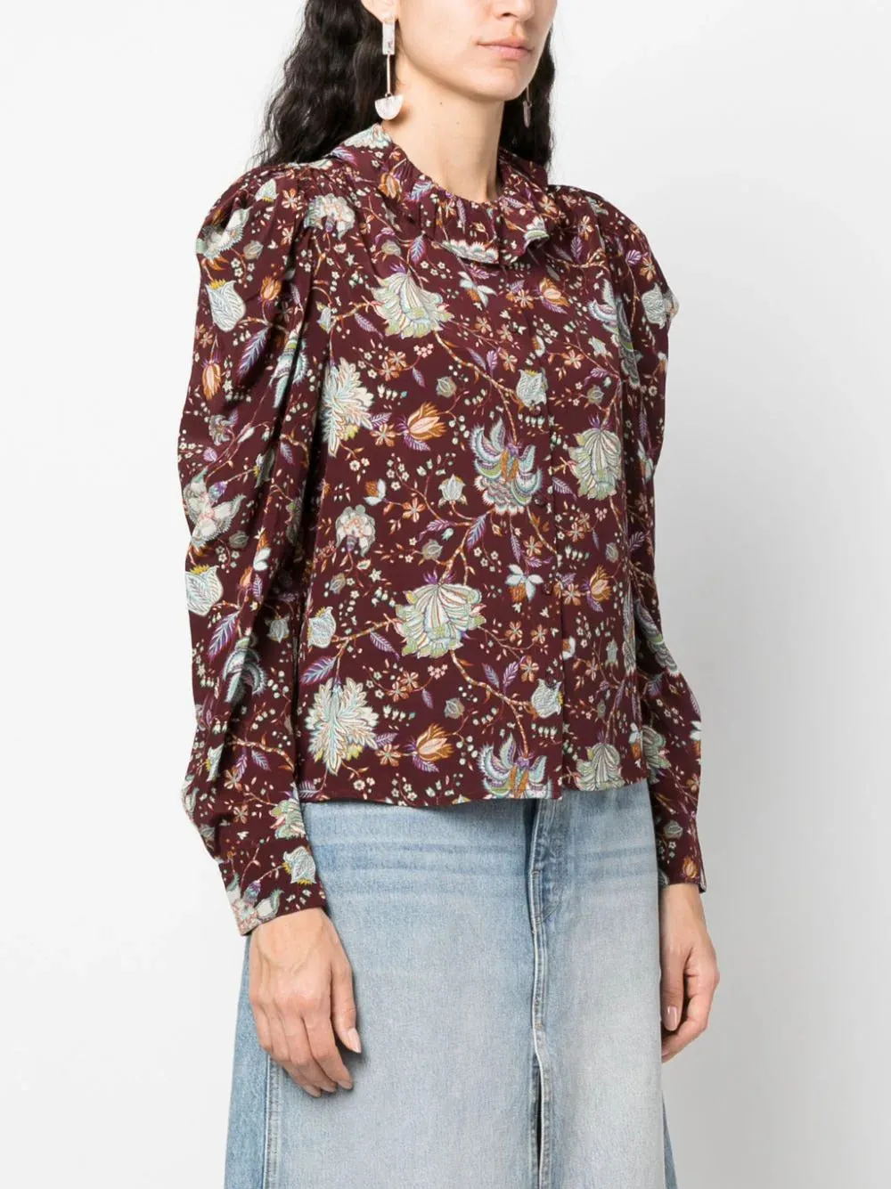 Ulla Johnson Dara Floral Printed Silk Blouse