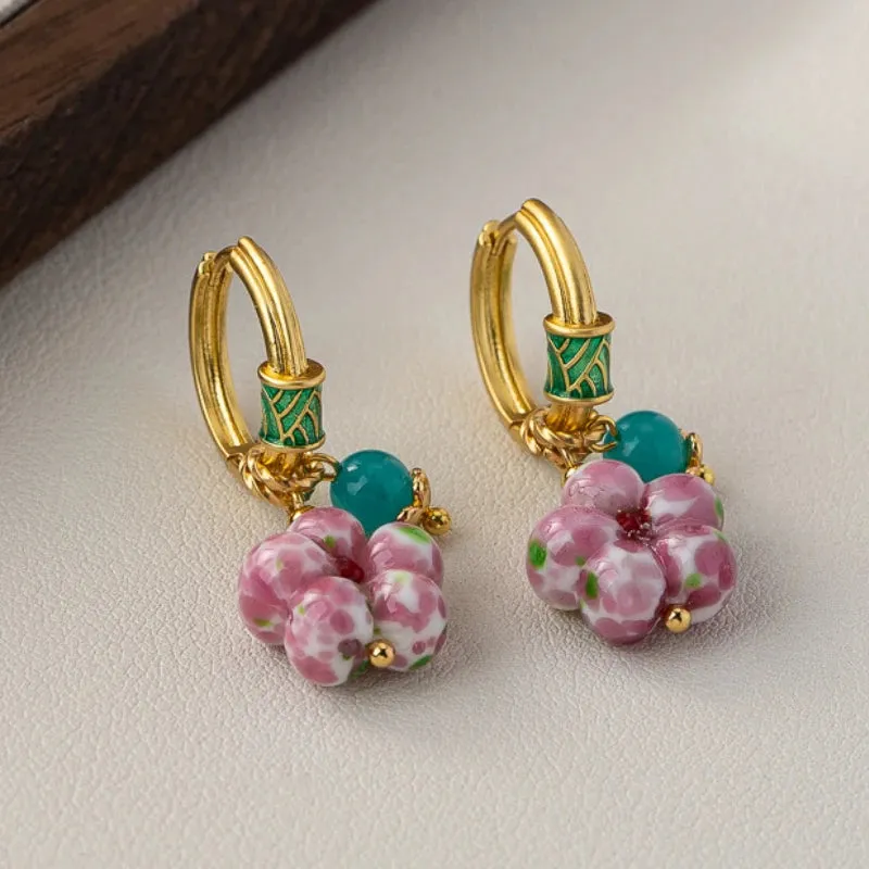 VAIGE Floral Charm Drop Earrings