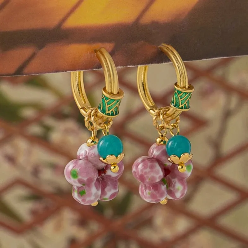 VAIGE Floral Charm Drop Earrings