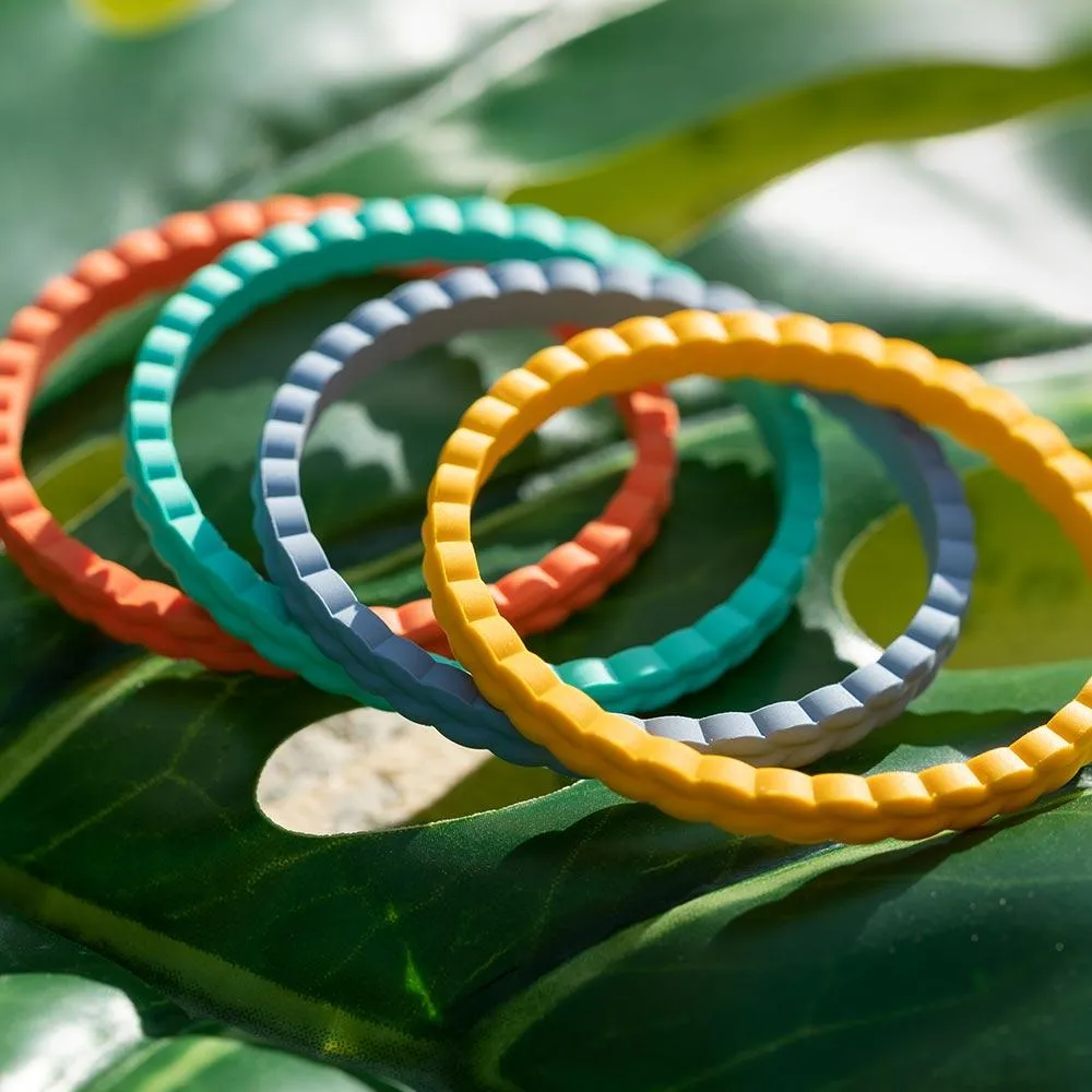 Weave Stackable Silicone Bracelet - Ocean Breeze