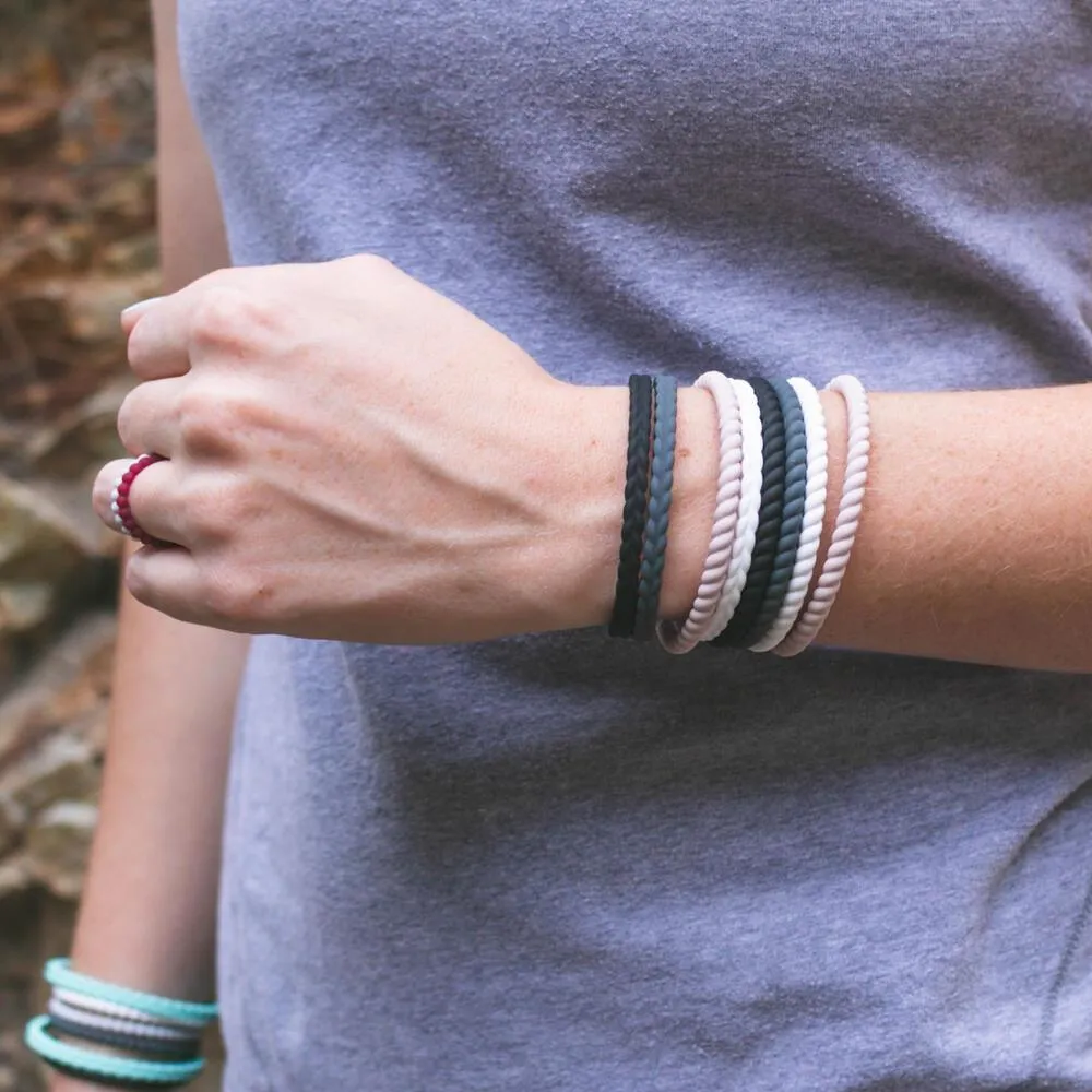 Weave Stackable Silicone Bracelet - Slate